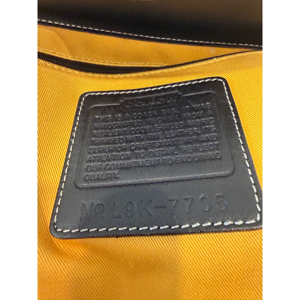 Vintage Coach Hampton Beige Fabric/Black Leather‎ Trim Tote Bag Purse 7705 - Picture 9 of 9